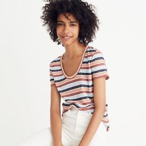 Madewell Scoop Neck Striped Tee